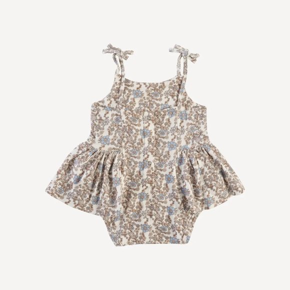 NWT Kate Quinn Cornflower Ditsy Floral Spaghetti Tie Strap Ballerina Romper - Picture 3 of 3
